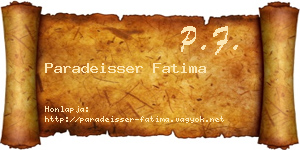 Paradeisser Fatima névjegykártya